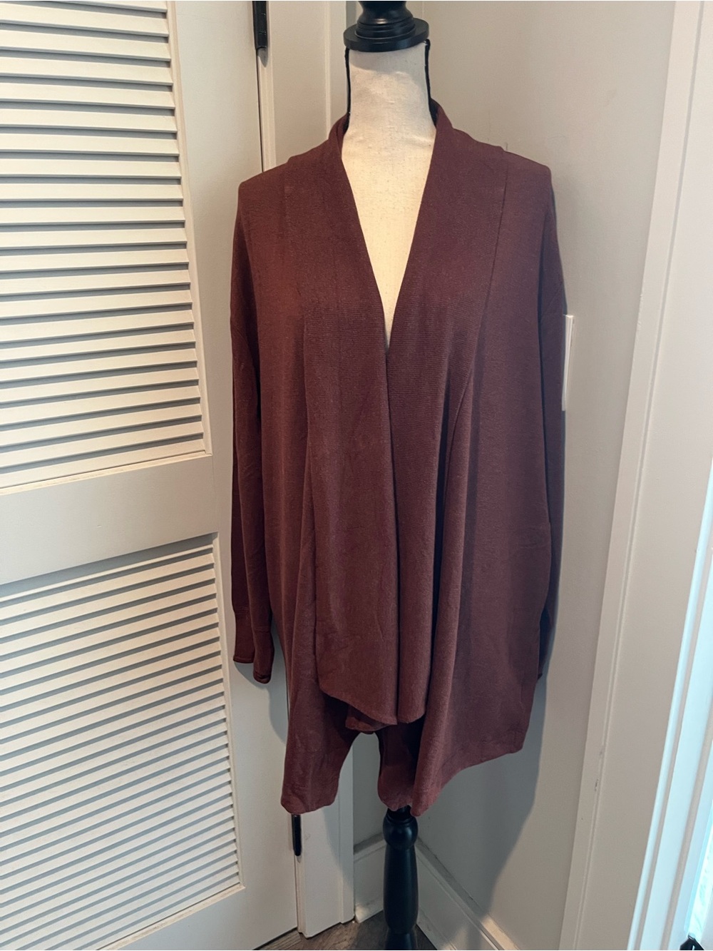 Athleta Open-Front Cardigan in Rich Brown
